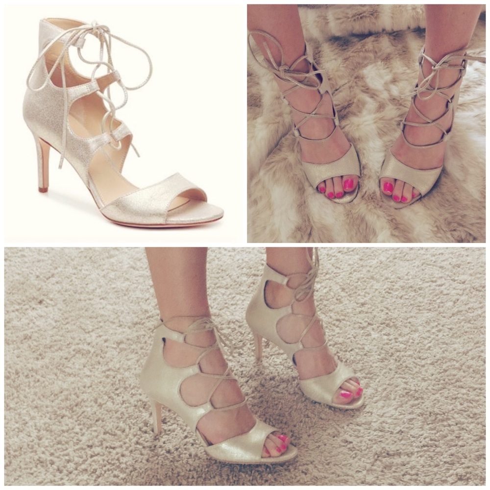 Via Spiga Illa Platinum Suede Sandals - 6.5M