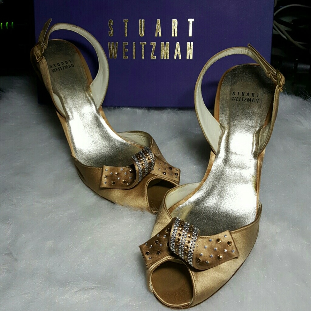Stuart Weitzman Satin Slingbacks  (sz 10)