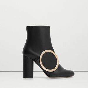 Mango Buckle Ankle Boots