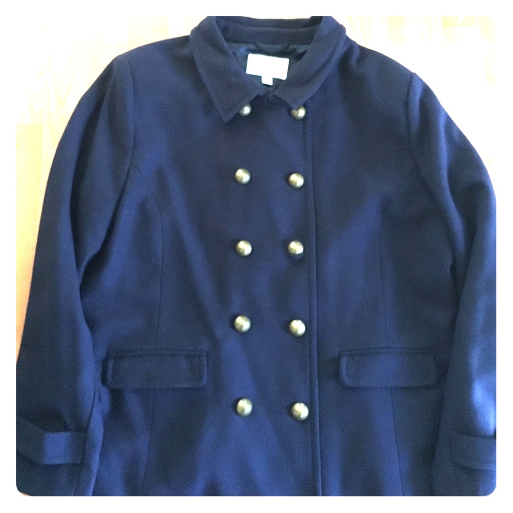 Navy blue Peacoat, wool blend