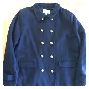 Navy blue Peacoat, wool blend