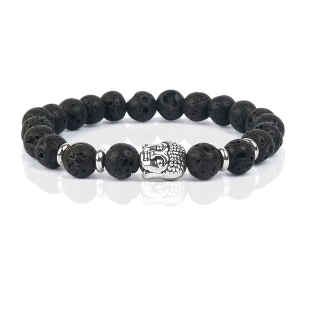 Handmade zen bracelet with silver plated Buddha!