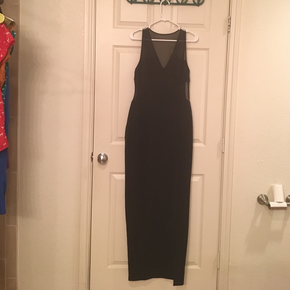 Sexy mesh panel dress
