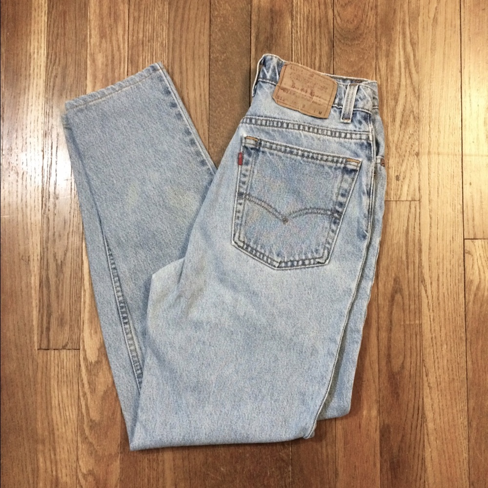 Sz 28 / 6 Levis High Waist Mom Jeans Vintage Denim