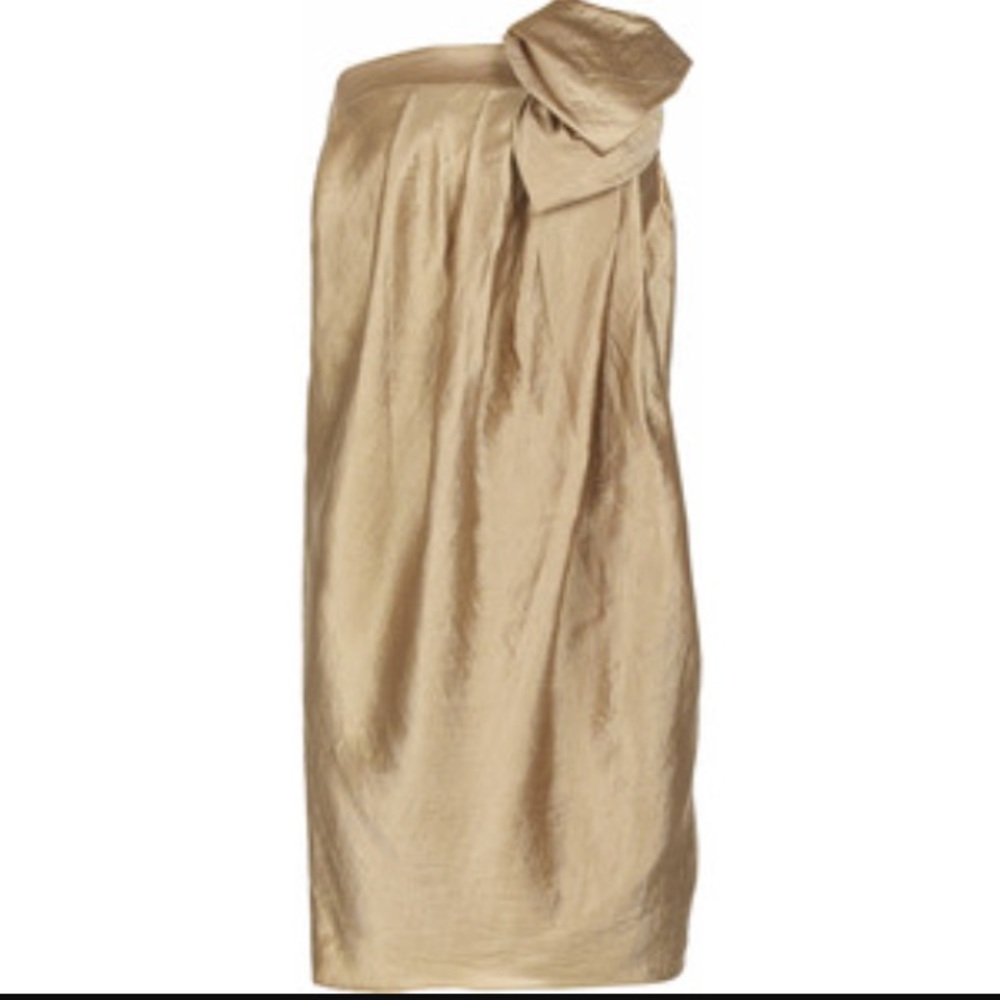 3.1 Phillip Lim Gold Silk Orchid Dress