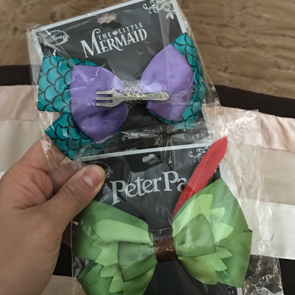 Peter Pan and Little mermaid Bows