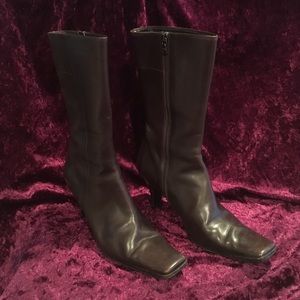 Authentic Prada Chocolate brown zip up boots