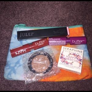 Ipsy bag with makeup products