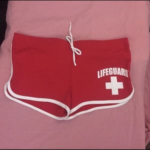 Red Newport Beach lifeguard shirt