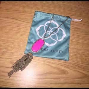 Hot pink Kendra Scott long tassel necklace