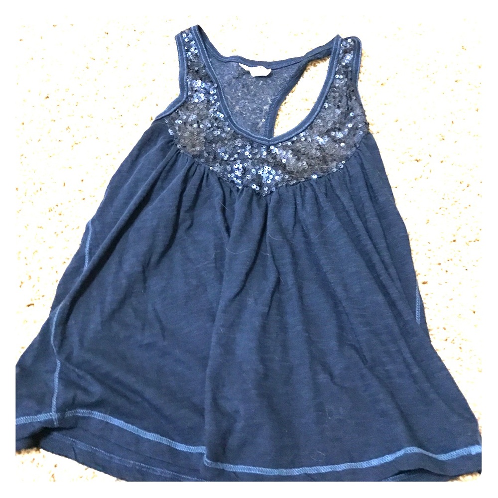 Aeropostale sequins razorback tank top