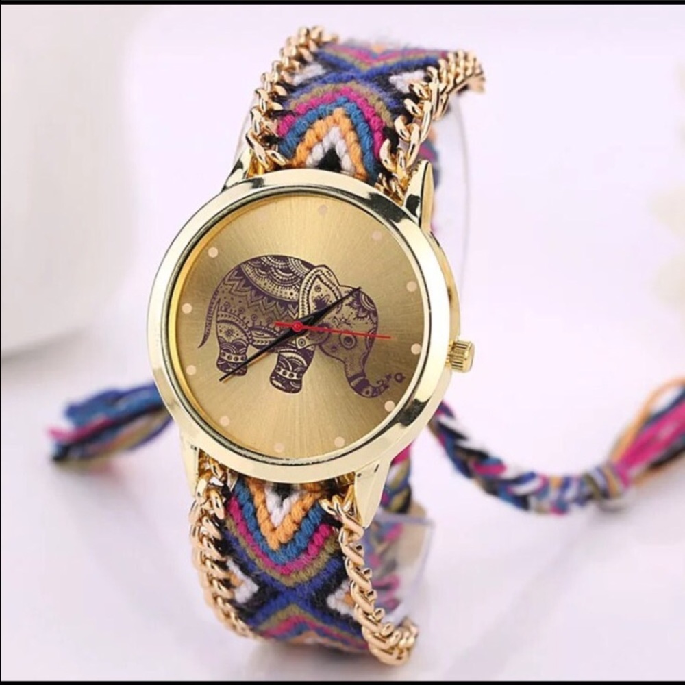 🐘 BOHEMIAN ELEPHANT BRACELET WATCH! 💜