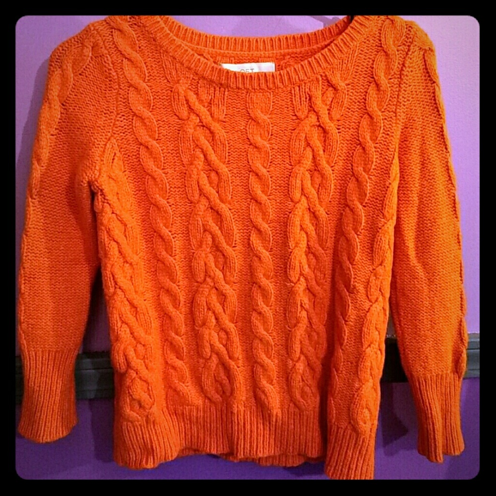 3/4 Ann Taylor Loft bright prep sweater