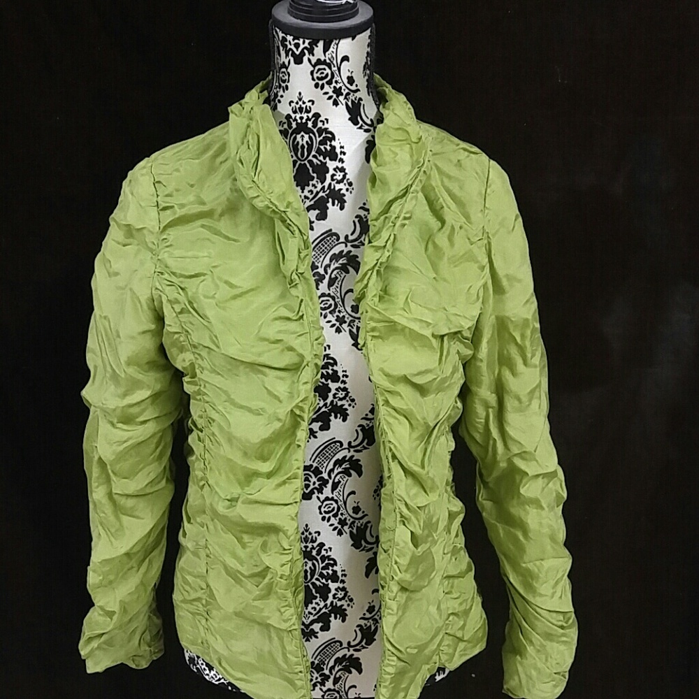 Beautiful Lime Green Silk Jacket