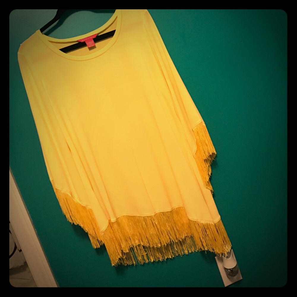 Long Sleeve Yellow Fringe Shirt💛💛