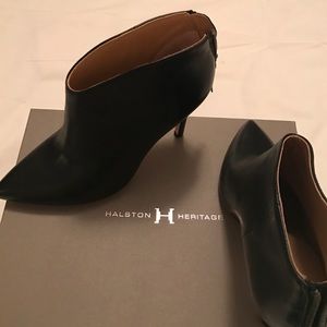 Halston Black ankle booties