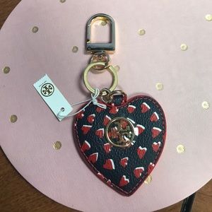 Tory Burch hearts keychain or purse charm