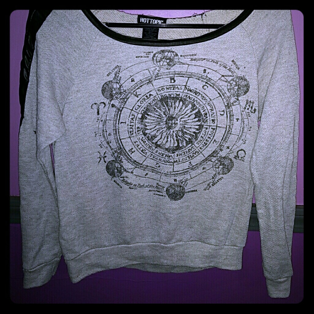 Relaxed fit constellation map grey sweatershirt