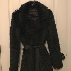 Black Faux fur coat