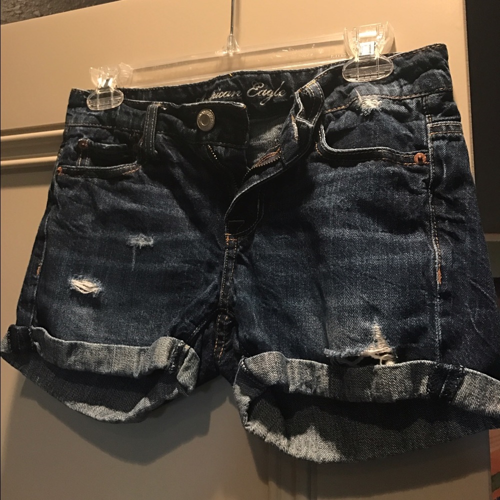 Distressed Denim Shorts