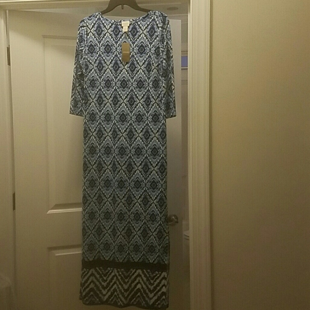NWT Chico Maxi Dress with Side Slits