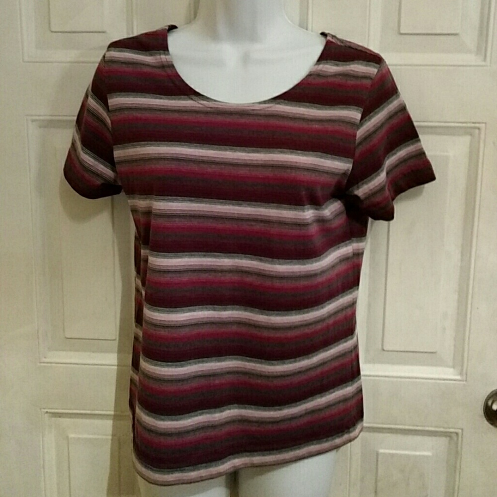 Shades of pink striped shirt