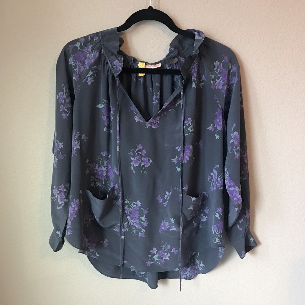 Rebecca Taylor Floral Silk Blouse