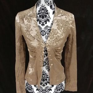 Brown flowered blazer