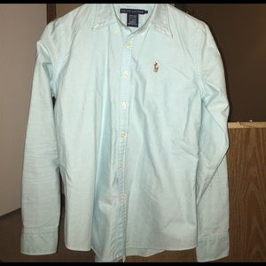 Baby blue Ralph Lauren Polo button down