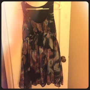 Floral painting dress
