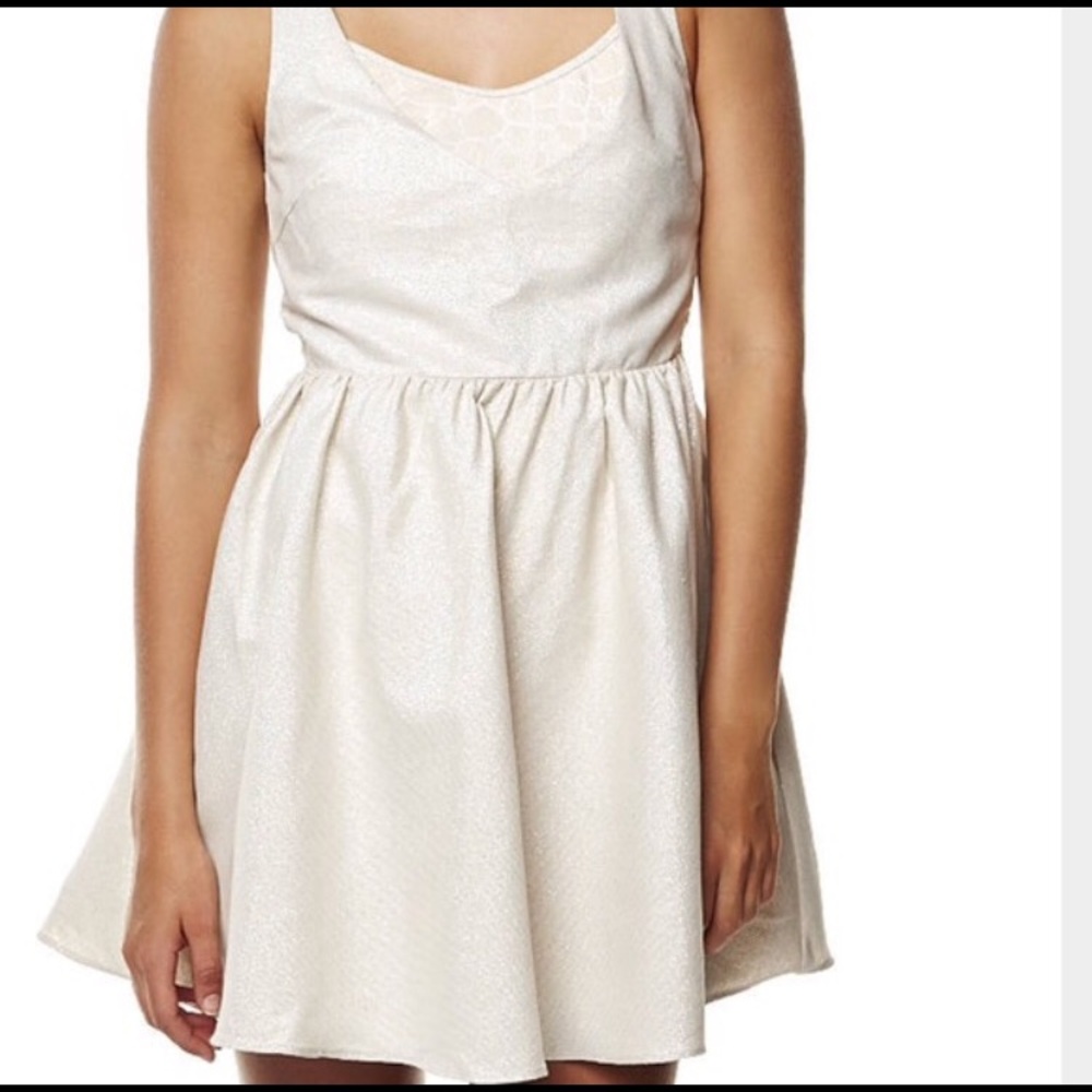 Ladakh cream metallic dress