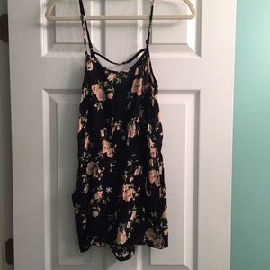Black Floral Romper