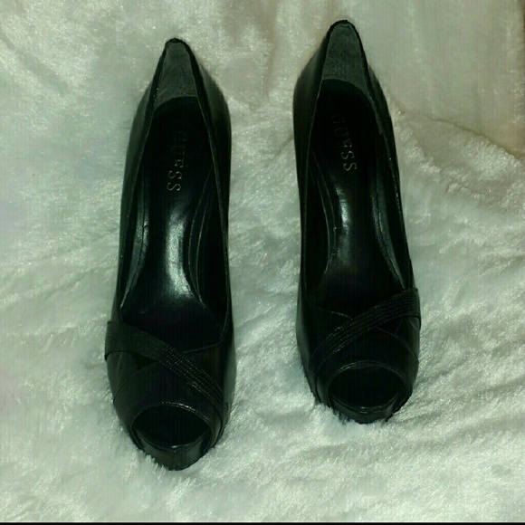 Guess Black Heels Peep toe - Picture 2 of 7