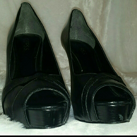 Guess Black Heels Peep toe - Picture 4 of 7