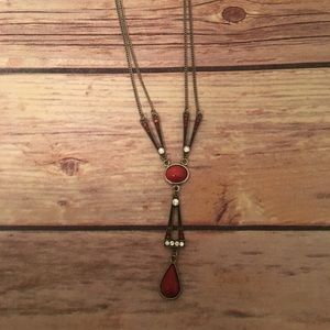 Gold lia Sofia necklace with gold stones