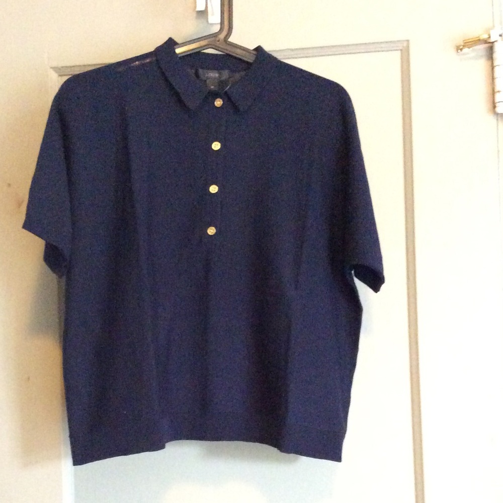 J.Crew Cropped Polo style shirt SZ L NWT