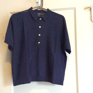 J.Crew Cropped Polo style shirt SZ L NWT