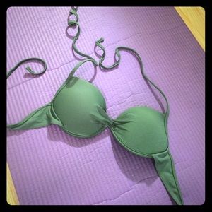 Army green, push up bikini top