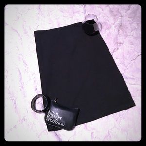 Black stretchy pencil skirt