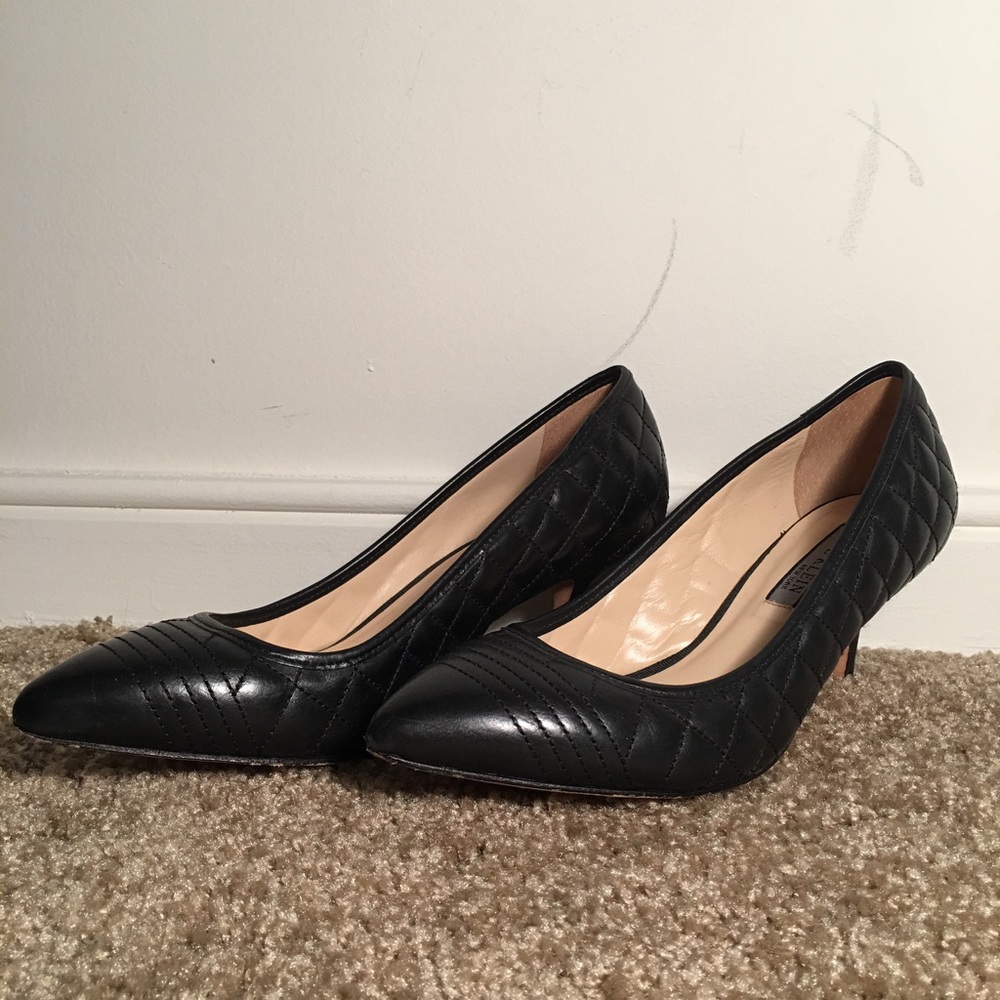 Quilted Anne Klein kitten heels
