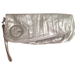 Guess silver wristlet