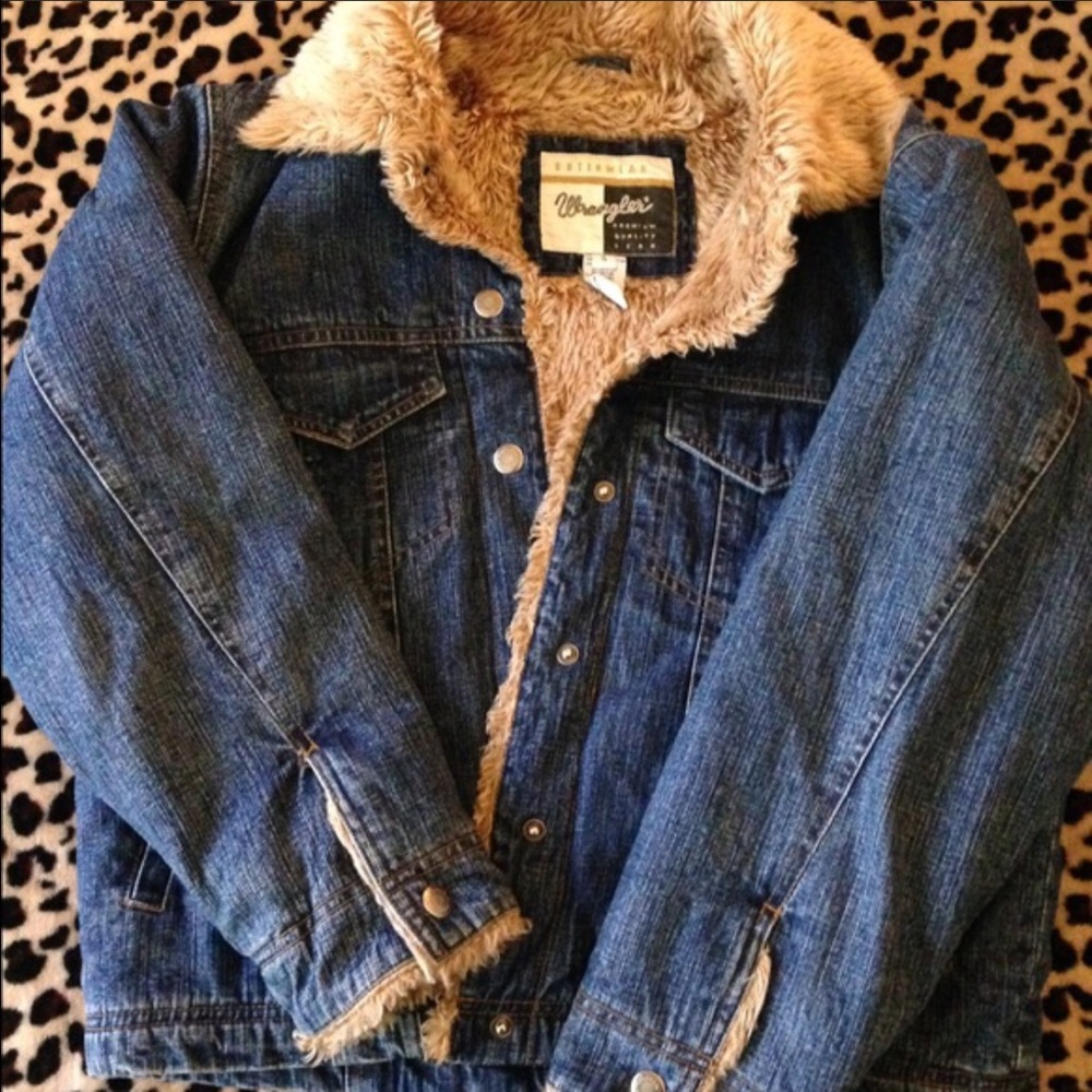 Denim Wrangler Jacket with Fur