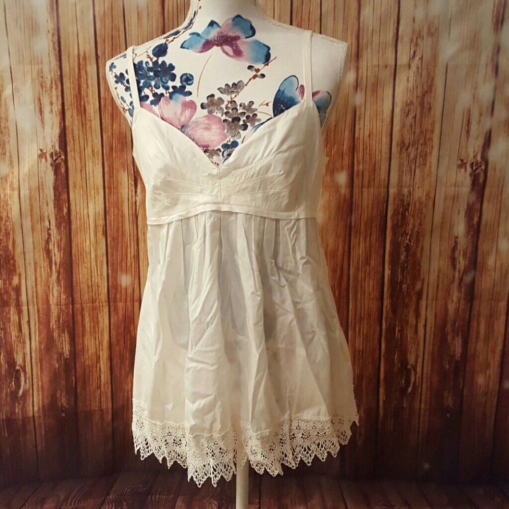 *REDUCED!* Crochet lace trim baby doll top