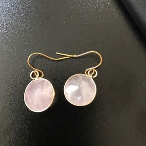 Pink stone earrings