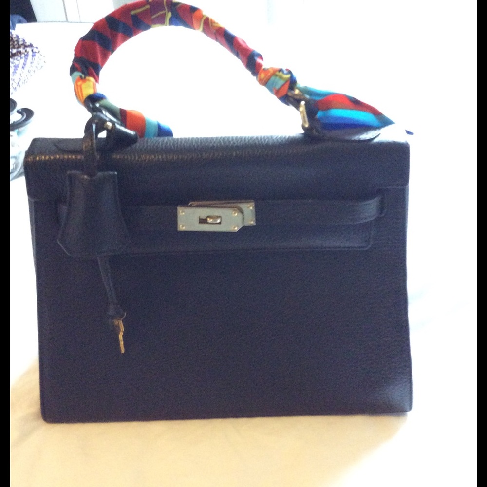 Vintage Kelly Style Genuine Leather Made in Italy