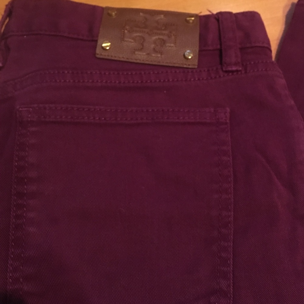 Lk New Tory Burch "NY Super Skinny"Purple Jeans 29