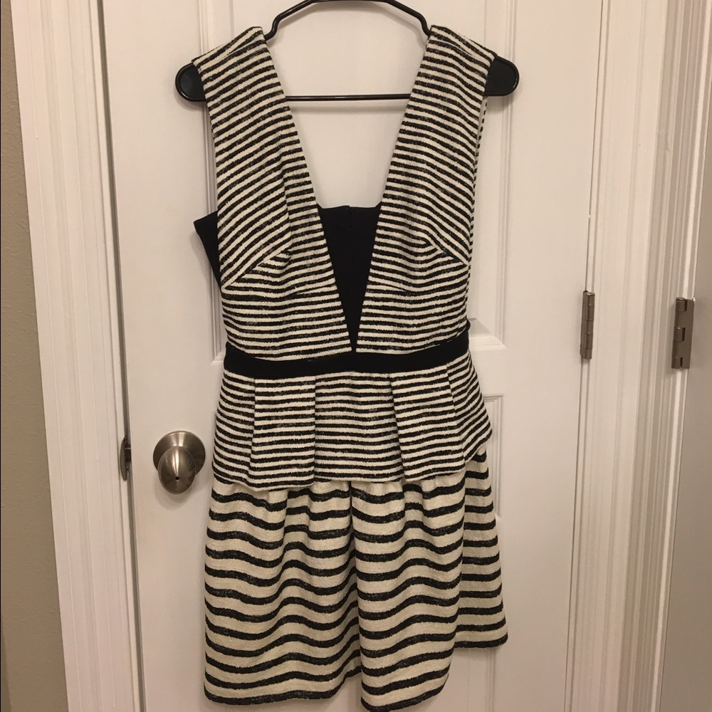 BCBG striped peplum dress