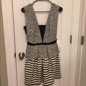 BCBG striped peplum dress