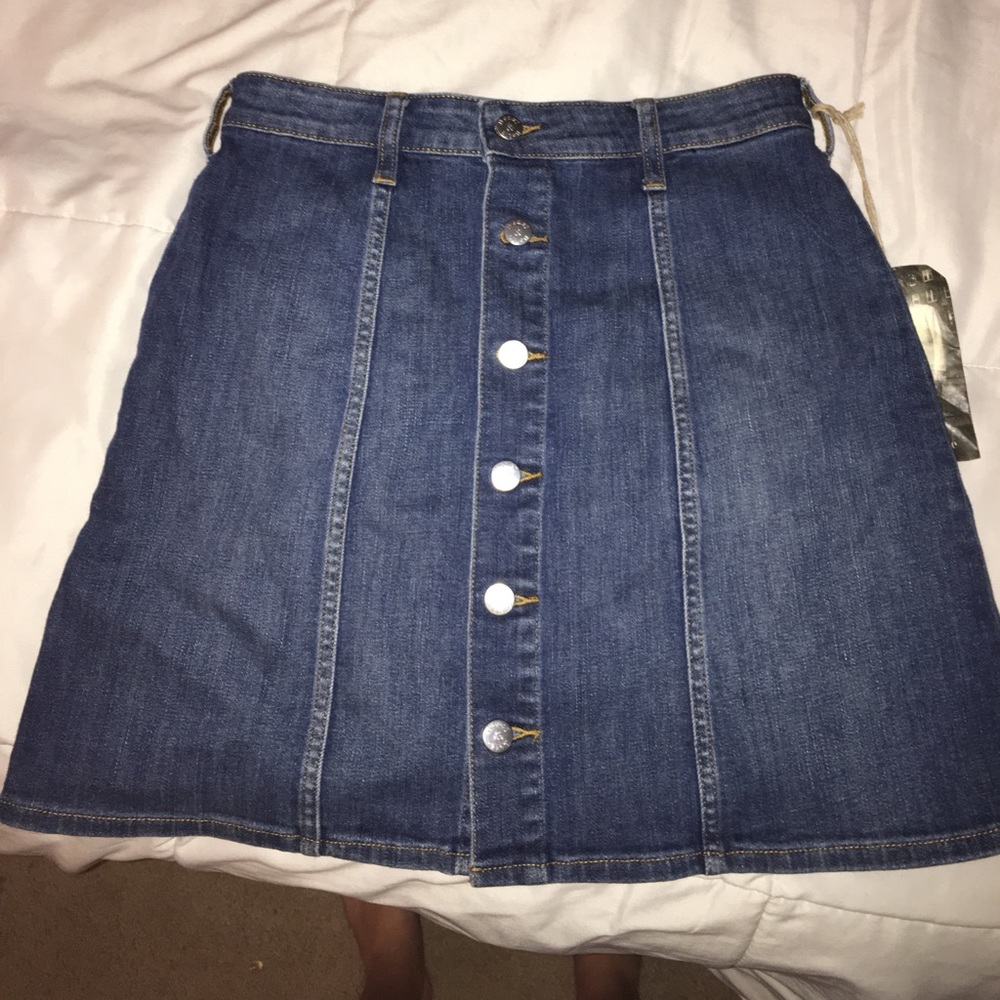 Button up jean skirt
