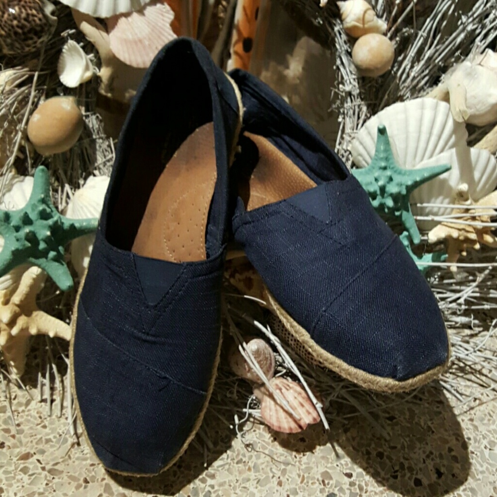 Men's Navy TOMS 11.5